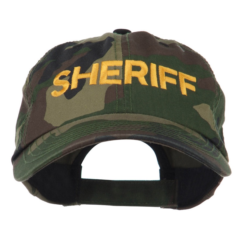 Sheriff Military Embroidered Camo Cap Camo One Size