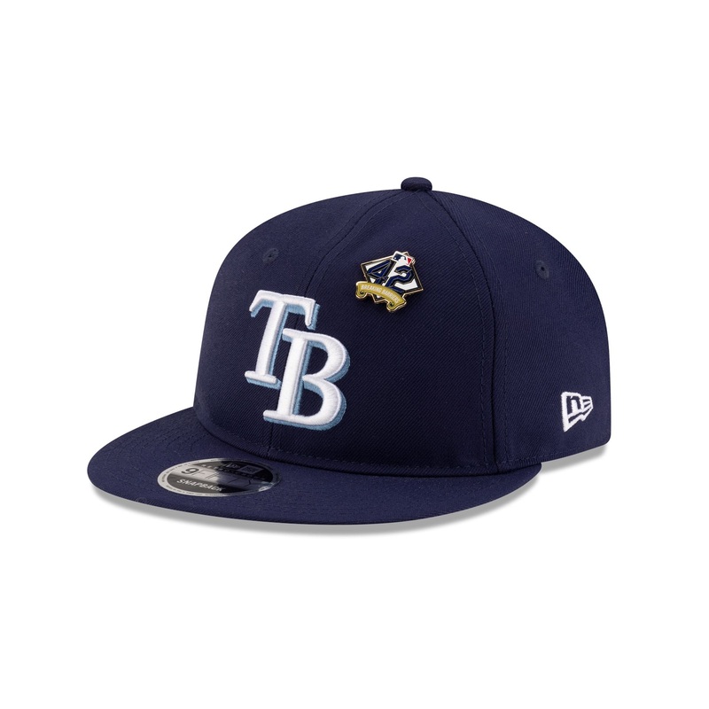 Tampa Bay Rays Jackie Robinson Day 2025 Retro Crown 9FIFTY Snapback Hat One Size