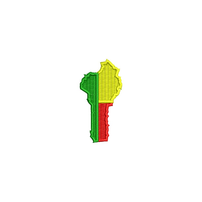 Benin Country Flag Map Default Title One Size