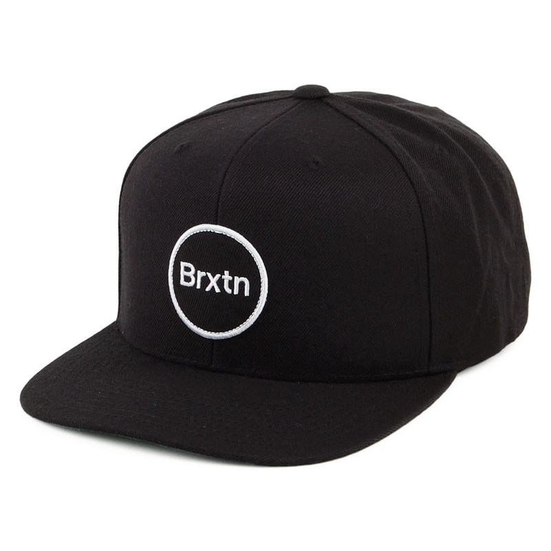 Brixton Hats Gate IV Snapback Cap – Black Adjustable