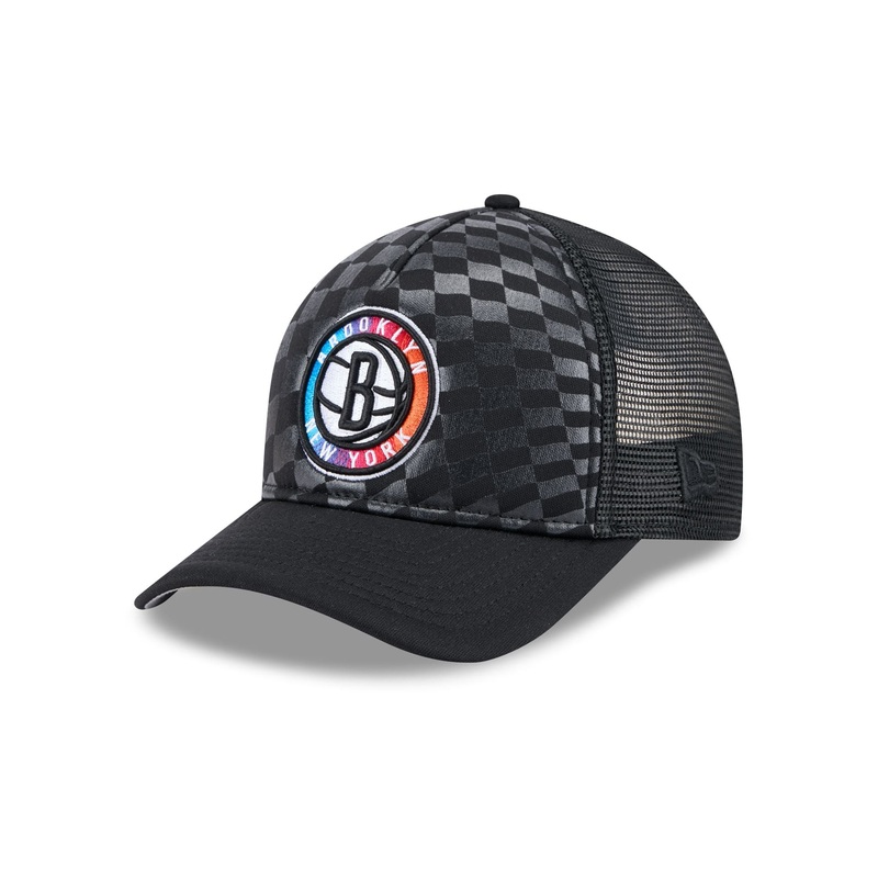 Brooklyn Nets Gradient Raceway 9FORTY M-Crown A-Frame Trucker Hat One Size