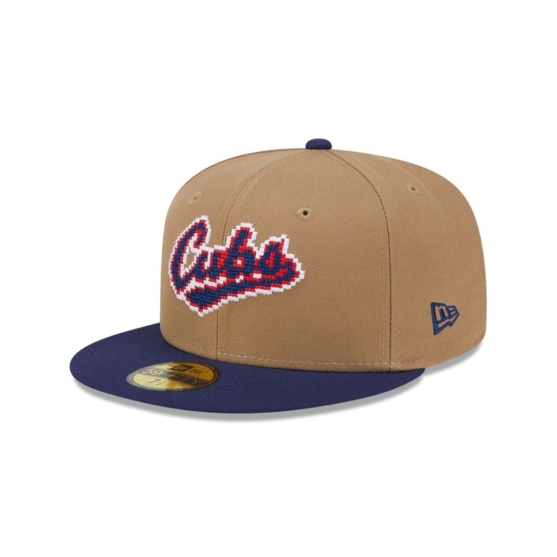 Chicago Cubs Classic 8-Bit Wordmark 59FIFTY Fitted Hat 7