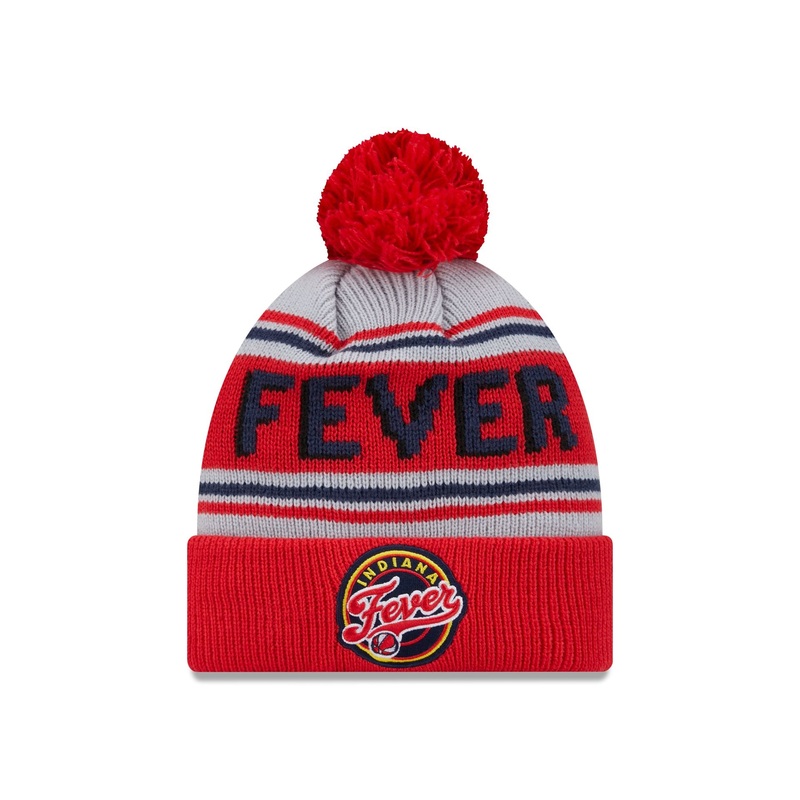 Indiana Fever 2024 Team Pom Knit Hat One Size