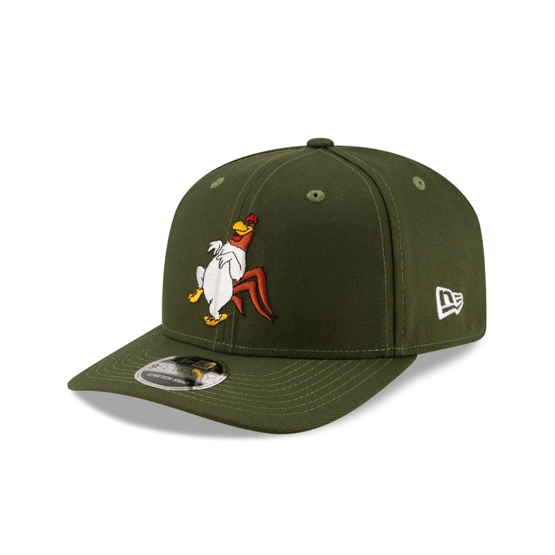 Looney Tunes Foghorn Leghorn Rifle Green 9SEVENTY Stretch-Snap Hat One Size
