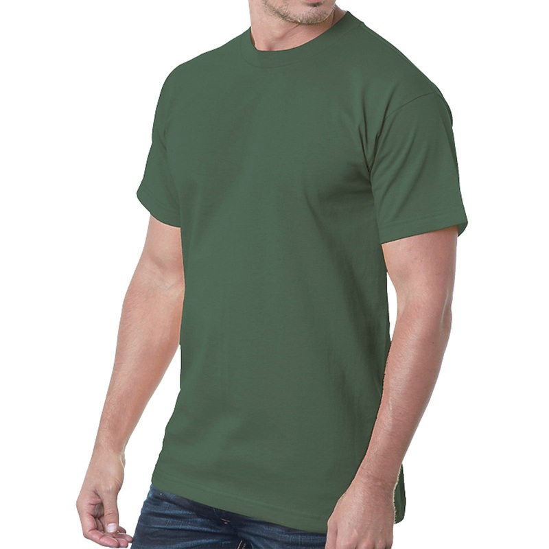 Made In USA Heavy Weight Crew T-Shirt Army Green S