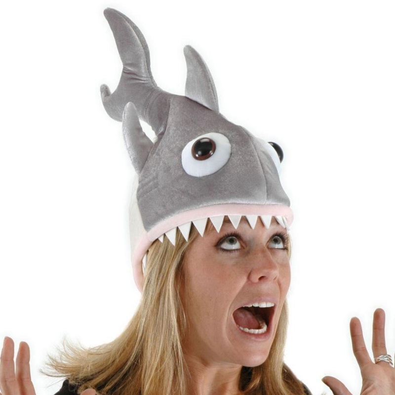 Man Eatin’ Shark Hat GREY ONE SIZE FITS MOST