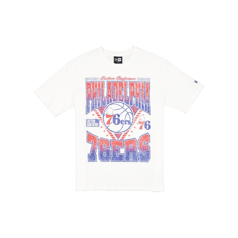 Philadelphia 76ers Sport Classics Washed Optic White T-Shirt S