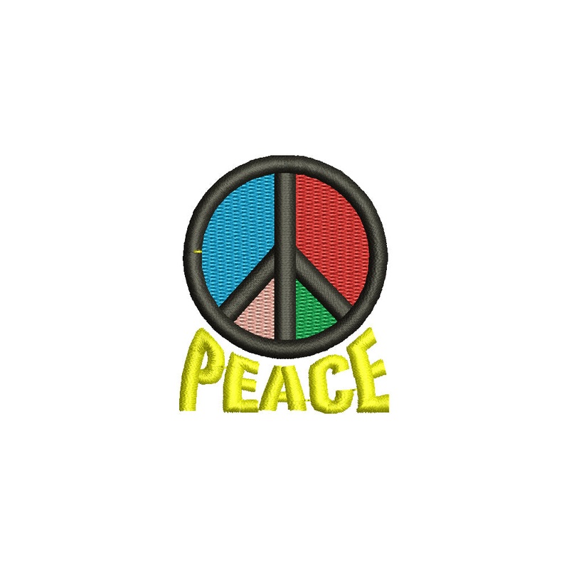 Wording of Peace with Peace Symbol Default Title One Size