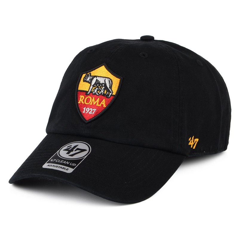47 Brand AS Roma Baseball Cap – Clean Up – Black Adjustable