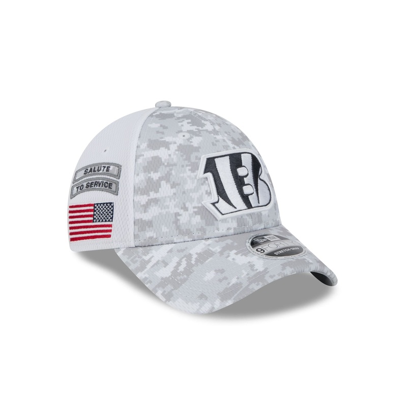 Cincinnati Bengals 2024 Salute to Service 9FORTY Stretch-Snap Hat One Size