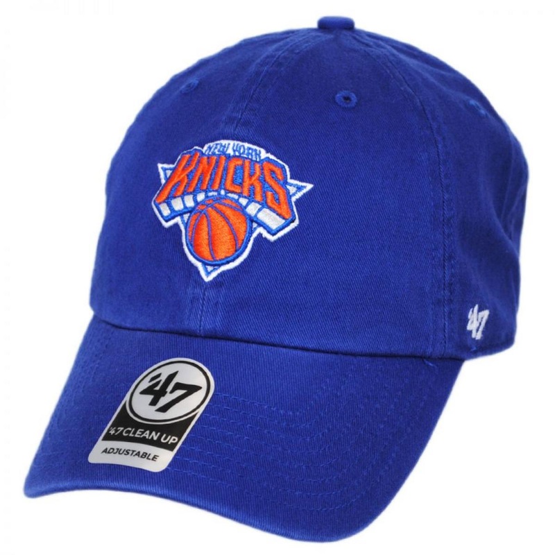 New York Knicks NBA Clean Up Strapback Baseball Cap Dad Hat ROYAL ADJUSTABLE