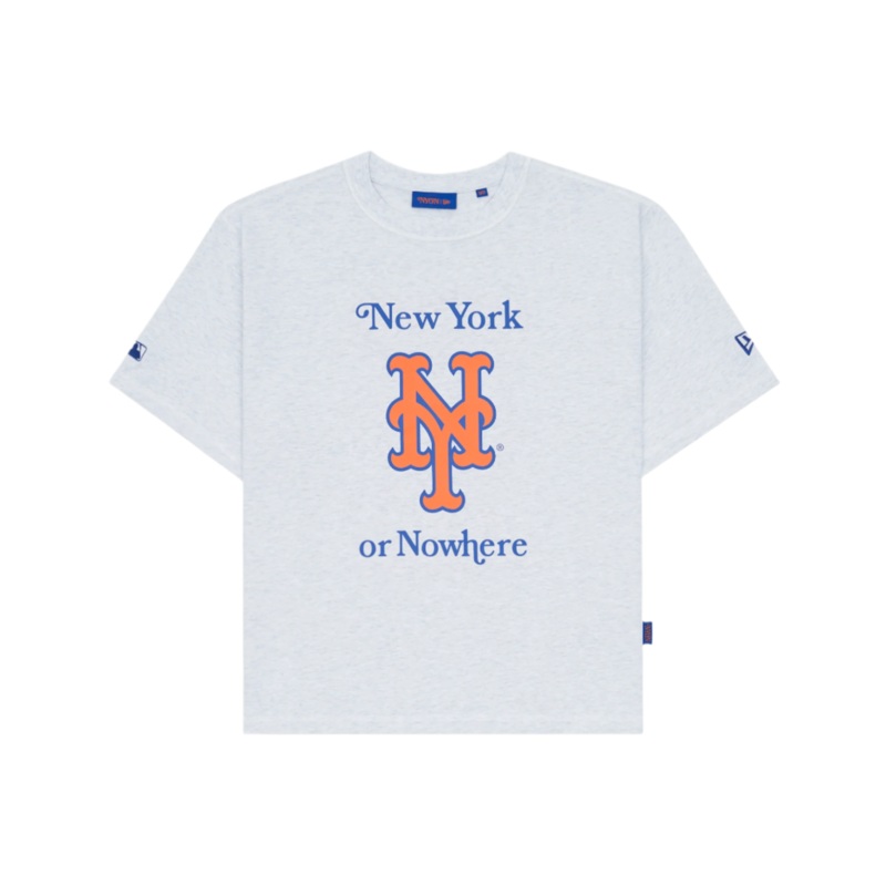 New York or Nowhere x New York Mets White Relaxed Logo T-Shirt XS