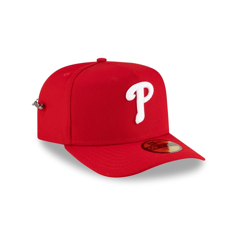 Philadelphia Phillies Script Safety Pin 59FIFTY A-Frame Fitted Hat 7