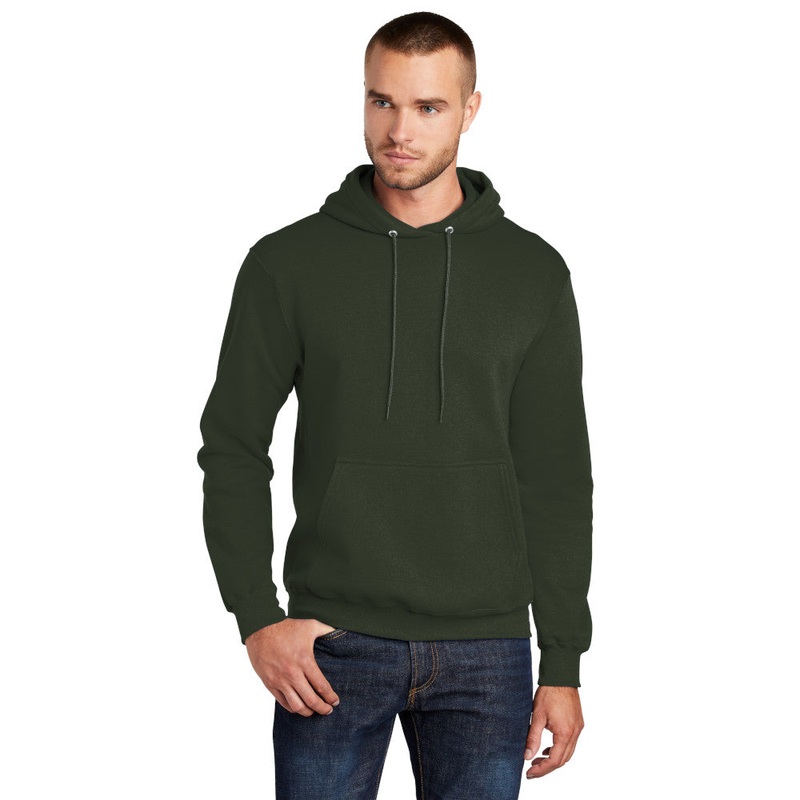 Port & Company PC78H Core Fleece Pullover Hooded Sweatshirt – Olive Olive S