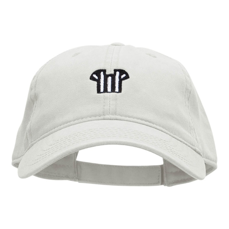 Referee Tee Embroidered Deluxe Washed Twill Cap White One Size