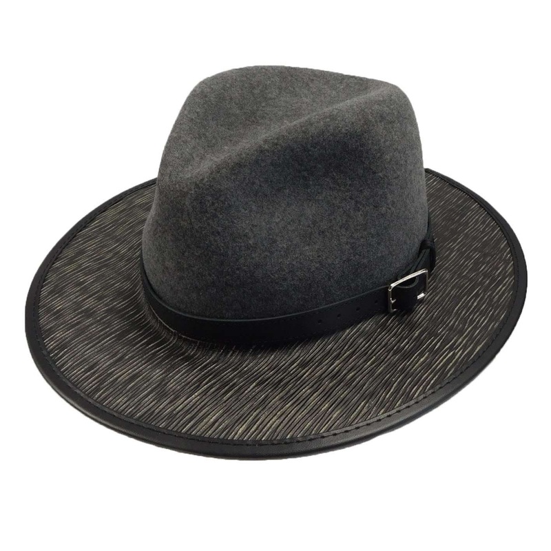 Summit Safari Wool and Leather Hat -Granite Granite