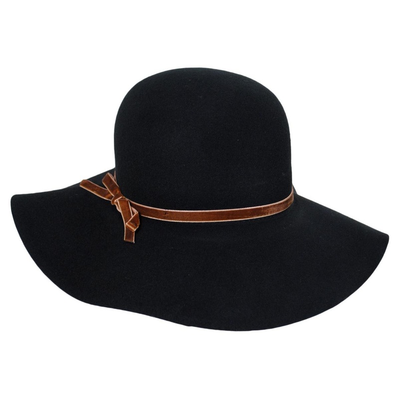 Wholesale Vintage Wool Felt Floppy Hat B2B Pre-Pack BLACK (12) ONE SIZE FITS MOST