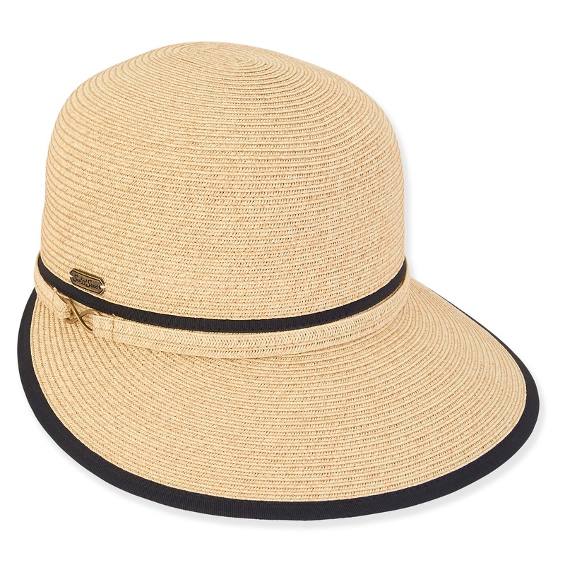 Women’s Straw Brim Cap with Infinity Loop – Sun ‘N’ Sand Hats Natural OS