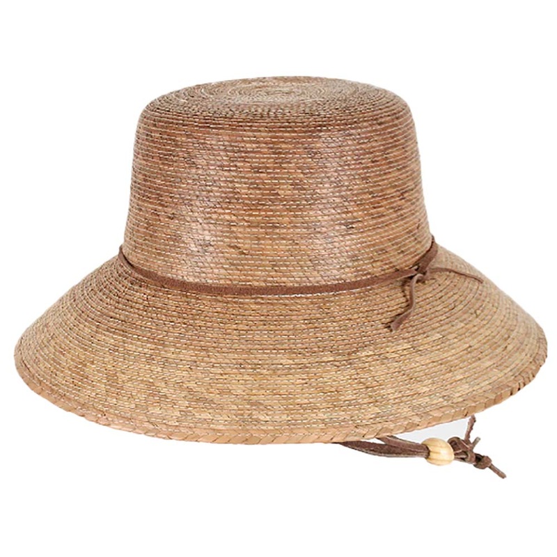 Abby Palm Leaf Sun Hat with Chin Strap – Tula Hats Honey Palm Straw OS