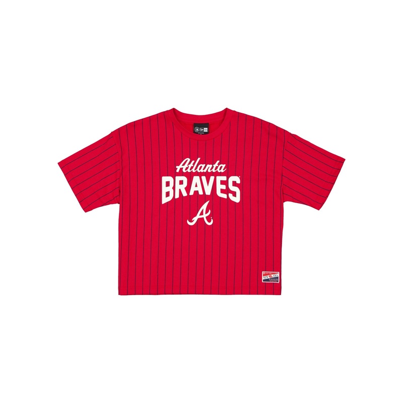 Atlanta Braves Throwback Pinstripe Women’s T-Shirt XS