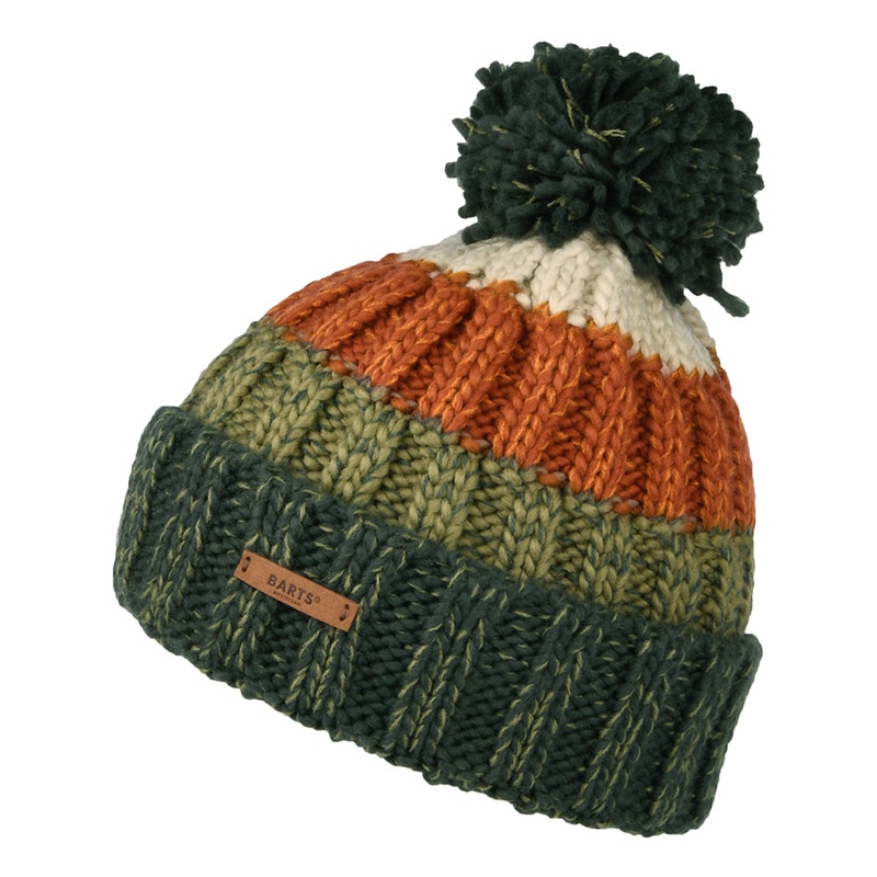 Barts Hats Wilhelm Bobble Hat – Army Green-Multi 1-Size
