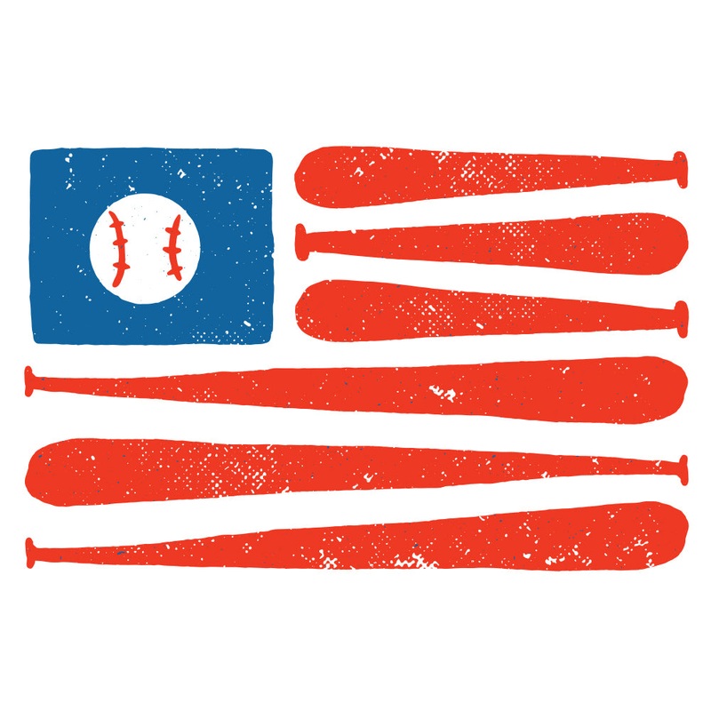 Baseball American Flag Default Title One Size