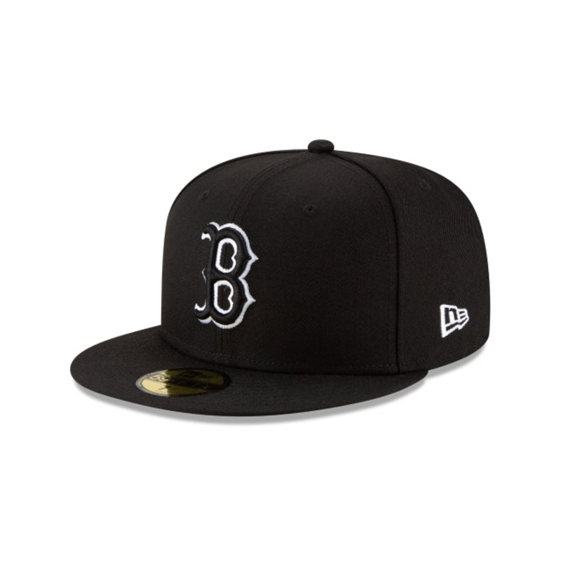 Boston Red Sox Black Outline 59FIFTY Fitted Hat 6 7/8
