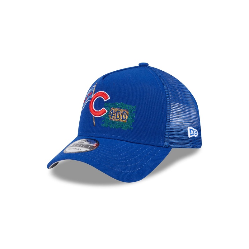 Chicago Cubs State Stitch 9FORTY A-Frame Trucker Hat One Size