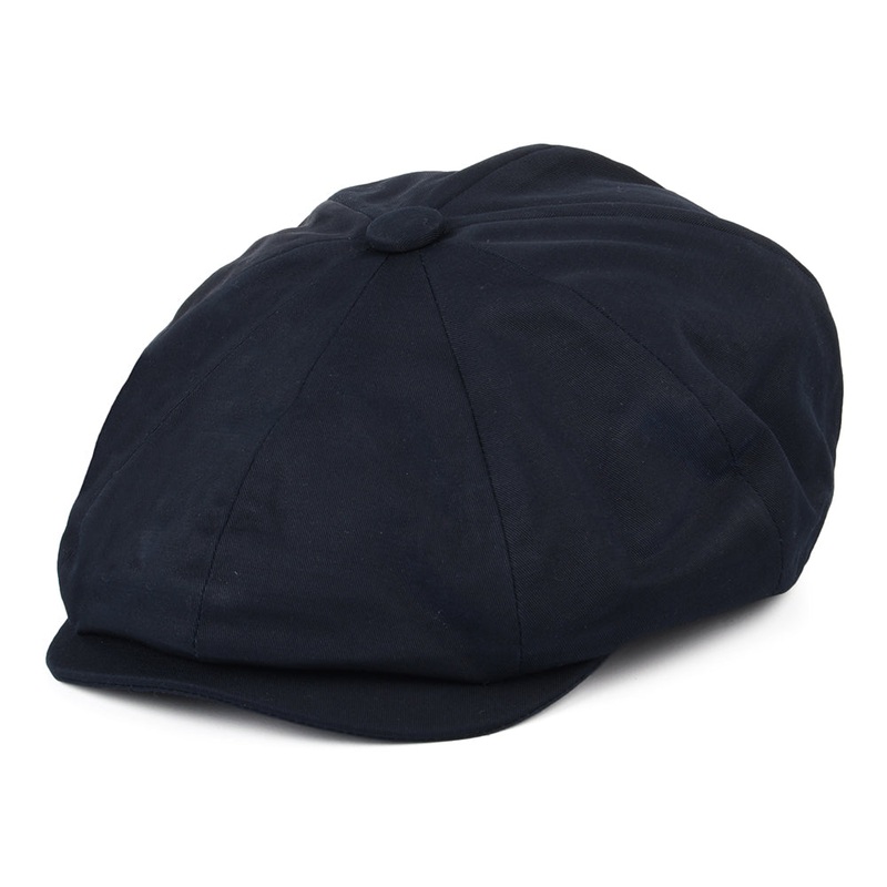 Christys Cotton 8 Piece Newsboy Cap – Navy Blue S