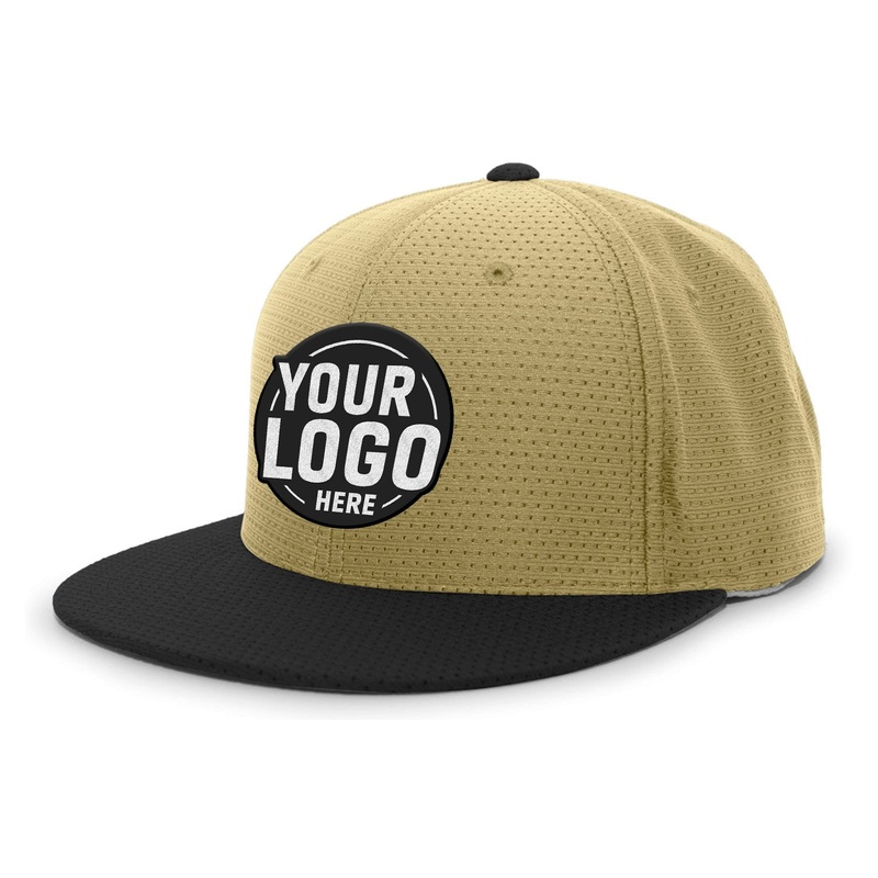 Custom Embroidered Pacific Headwear ES818 Performance Air Jersey Flexfit Cap Vegas/Black XS