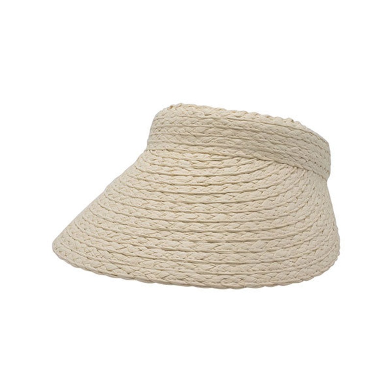 Mega Cap 8421 Toyo Straw Clip-On Visor Natural