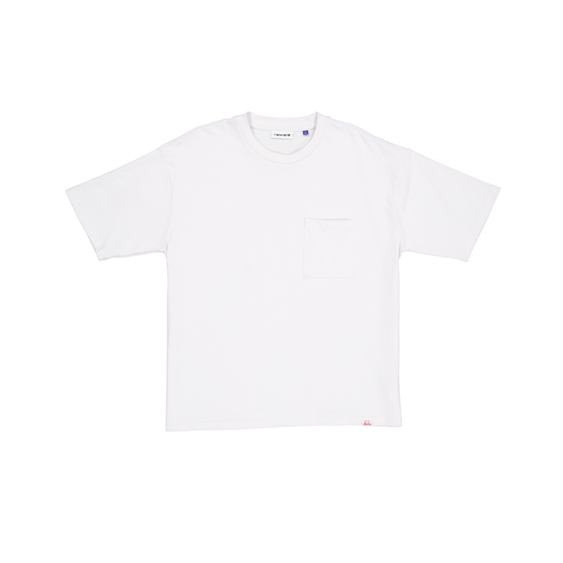 New Era Branded Alden Heavyweight Optic White Pocket T-Shirt S