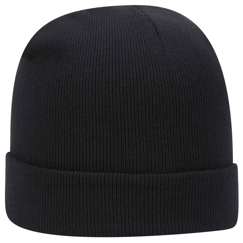 OTTO CAP 12 inch Classic Knit Beanie w/ Cuff – 82-480 Black