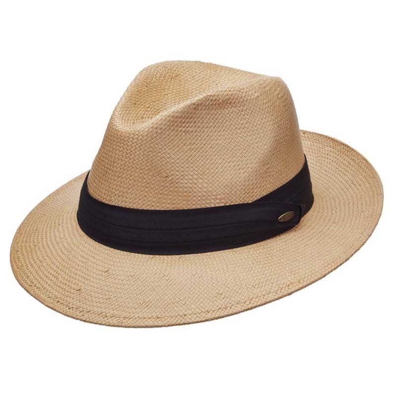 Sausalito Woven Toyo Panama Hat – Scala Hats for Men Putty S/M (57 – 58 cm)