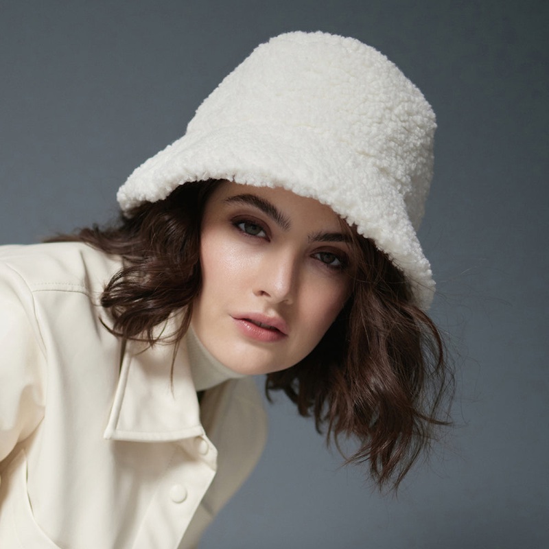 Seeberger Hats Reversible Sherpa Bucket Hat – Off White S
