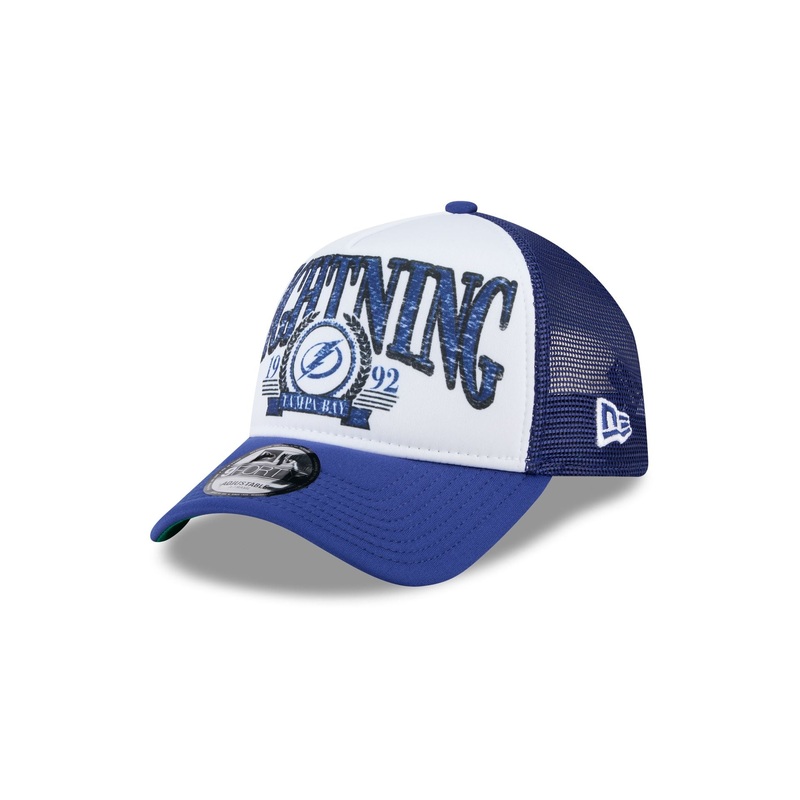 Tampa Bay Lightning Distressed 9FORTY A-Frame Trucker Hat One Size