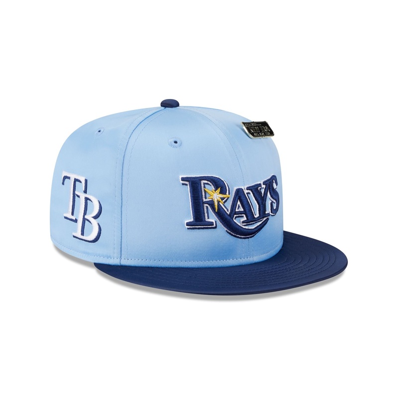 Tampa Bay Rays Satin Pin 9FIFTY Snapback Hat One Size