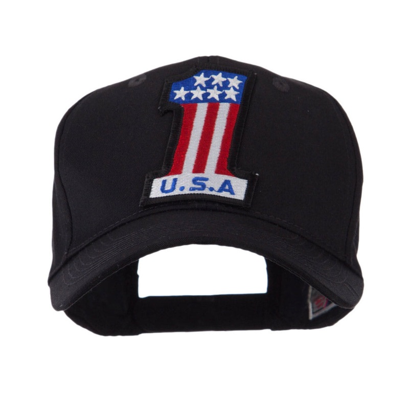 USA Flag Style Military Patch Cap One USA One Size