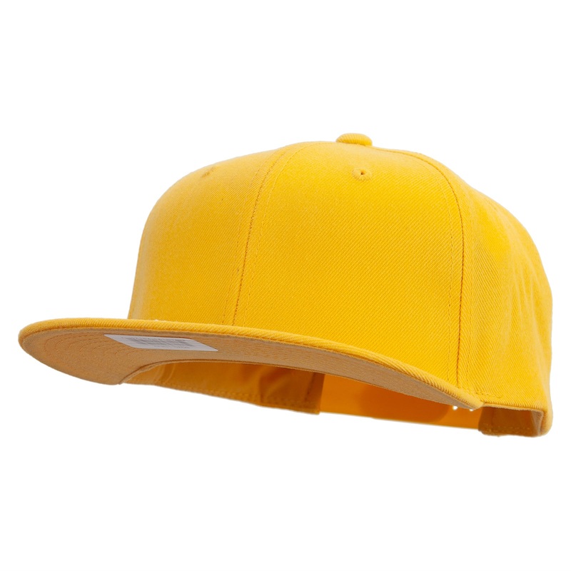 6 Panel High Profile Structured Snapback Gold One Size