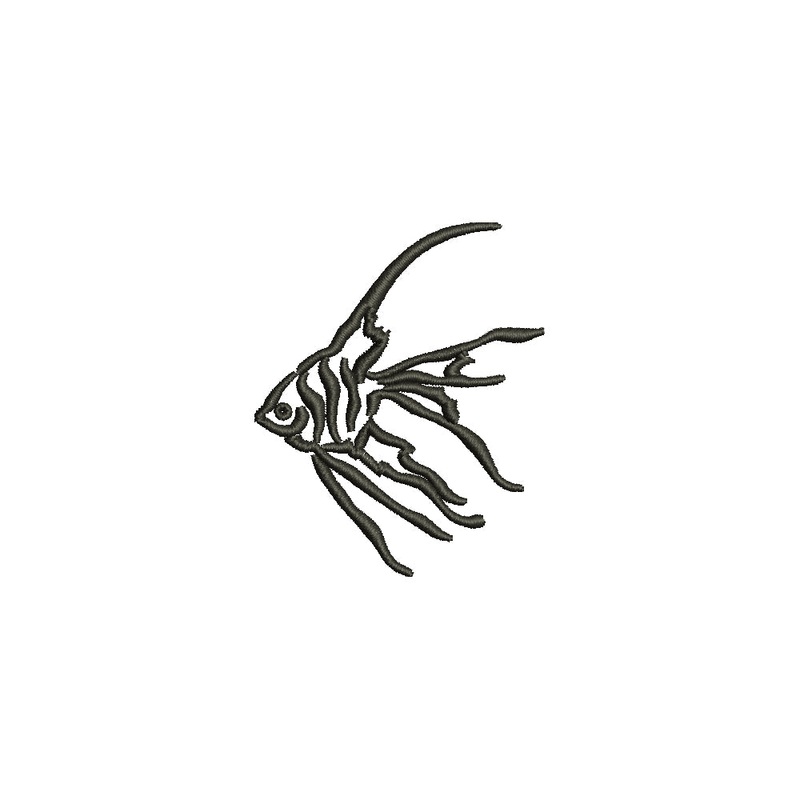 Angelfish Outline Default Title One Size