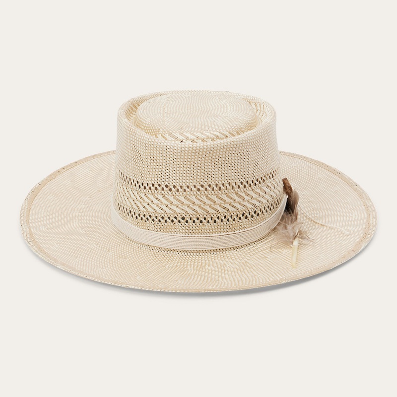 Batterson Straw Hat Ivory/Tan S