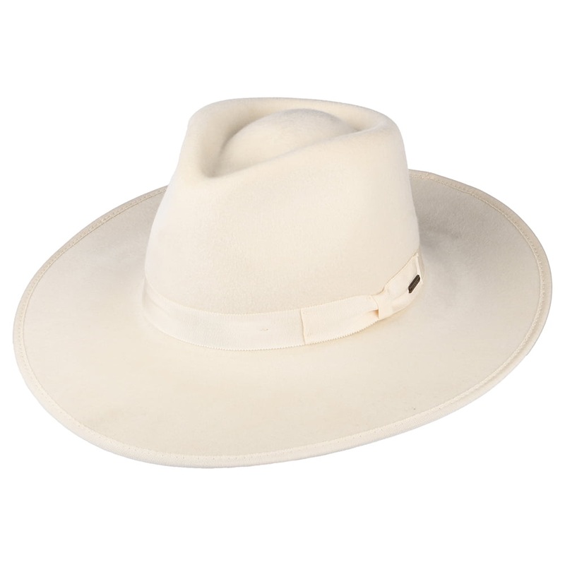 Brixton Hats Jo Rancher Wool Felt Cowboy Hat – Off White Small-56cm