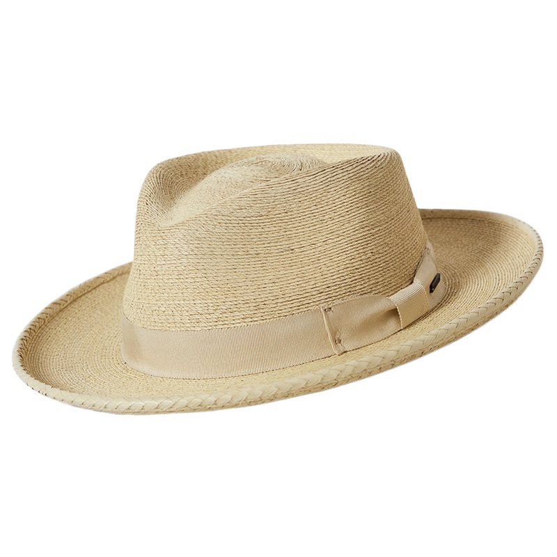 Brixton Hats Swindle Straw Fedora Hat – Natural Small-56cm