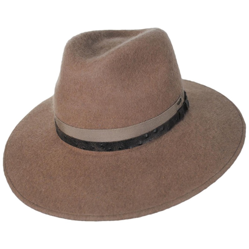 Croft Wool Felt Fedora Hat TAUPE S