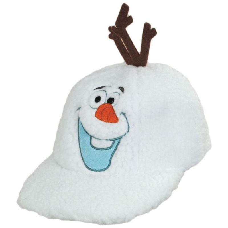 Frozen Olaf Fuzzy Adjustable Baseball Cap WHITE ONE SIZE FITS MOST