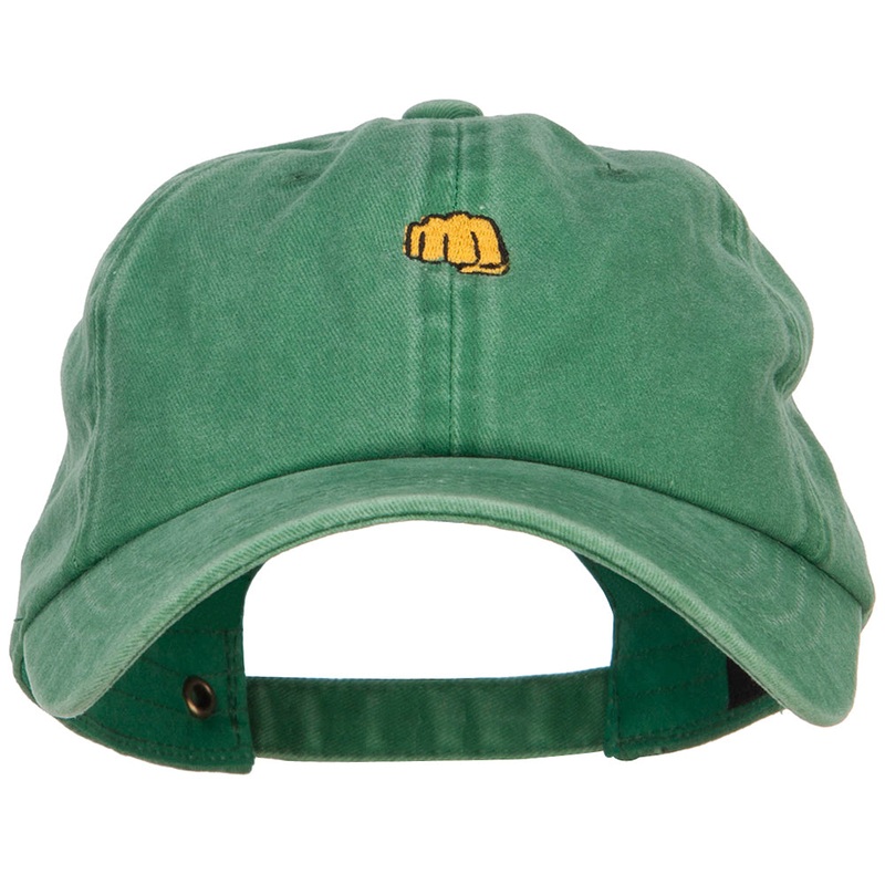 Mini Fist Pound Embroidered Unstructured Dyed Cap Kelly Green One Size