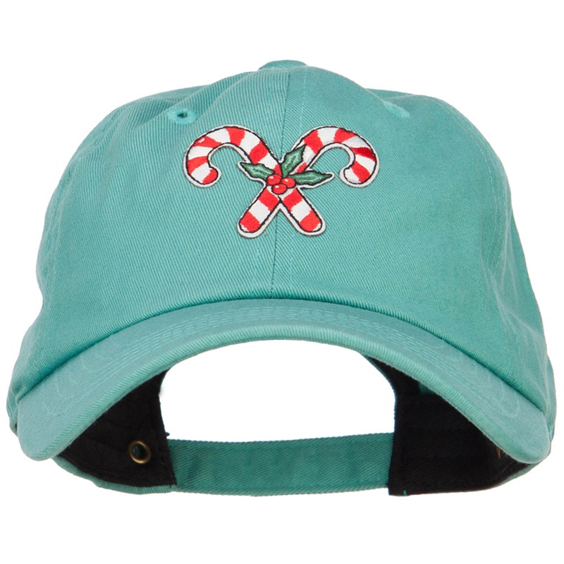 Mistletoe Candy Cane Patched Unstructured Cap Mint One Size