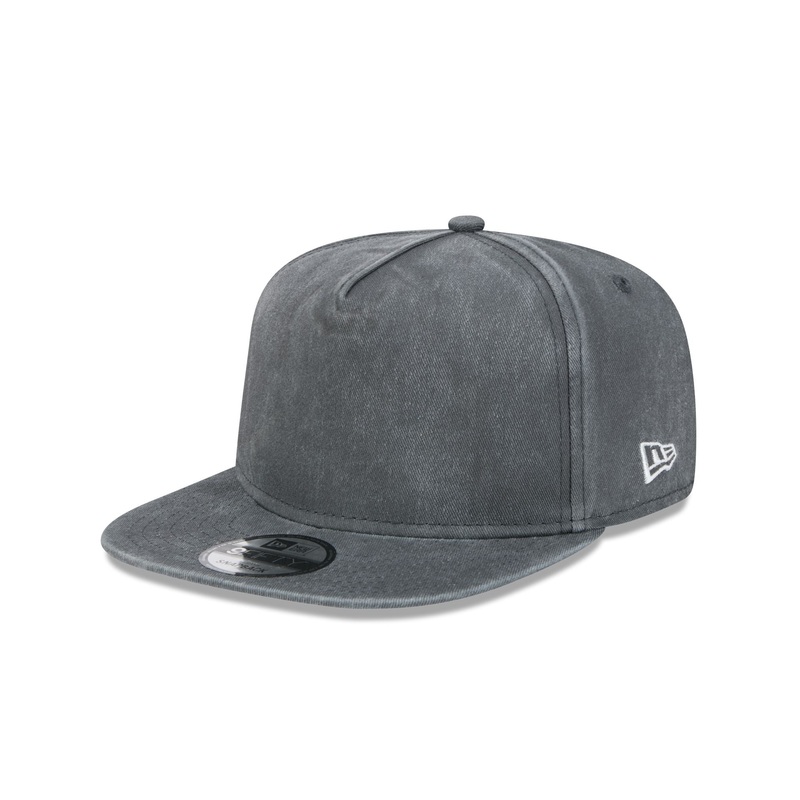 New Era Cap Black Acid Wash 9FIFTY A-Frame Snapback Hat One Size