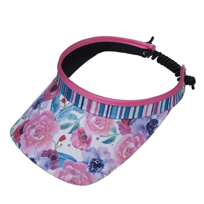 Rose Garden Golf Sun Visor with Coil Lace – GloveIt Visors Pink
