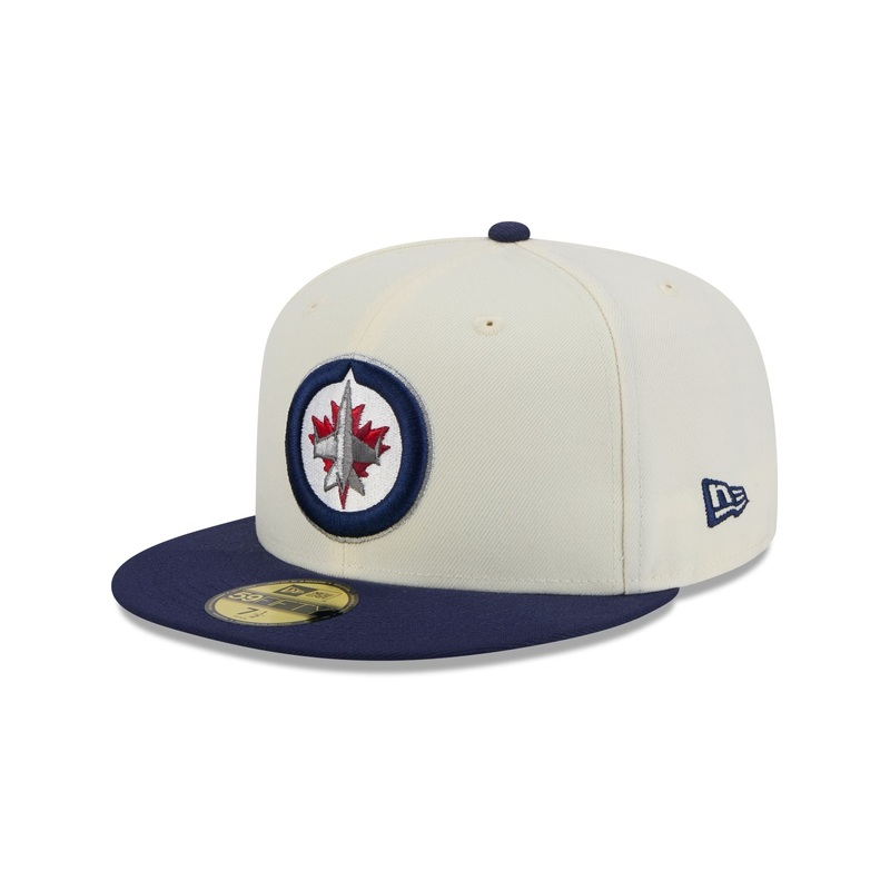 Winnipeg Jets Chrome White 59FIFTY Fitted Hat 7